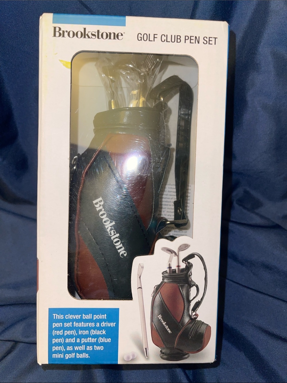 Brookstone Brown and Black Golf Club Pen Set